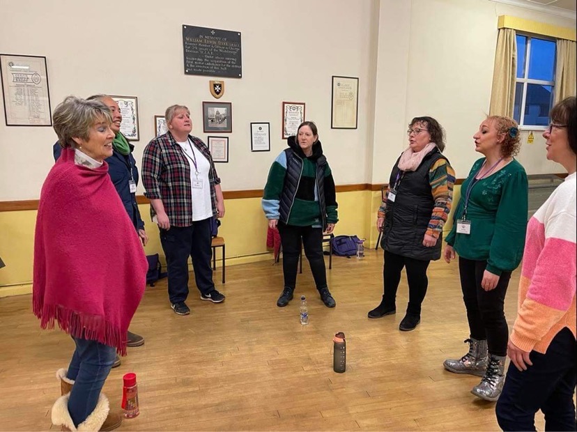 More Harmony Women's Barbershop Chorus - a choir for women in Cornwall - rehearsing at Wadebridge Ambulance Hall