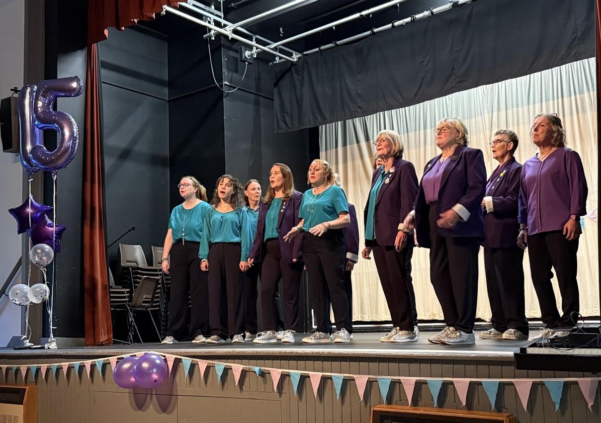 More Harmony performing on stage at their 15th anniversary concert