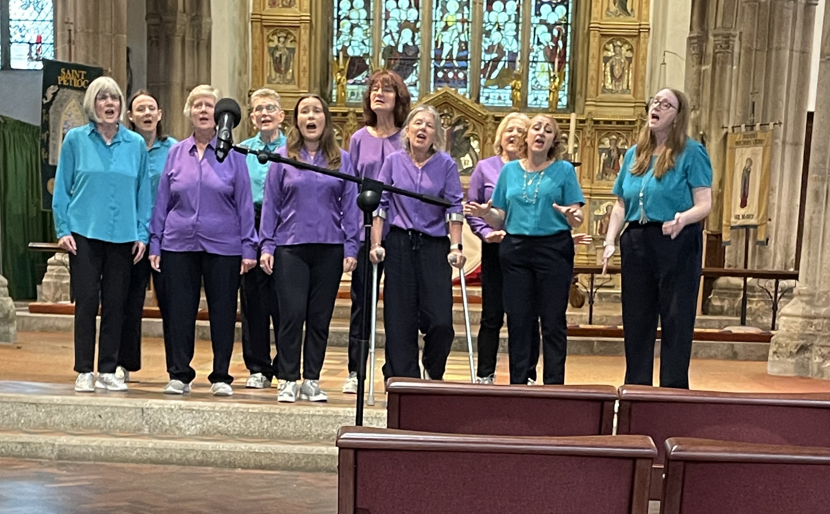 More Harmony Women's Choir singing in St Petroc's Church, Bodmin